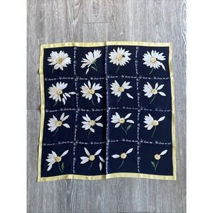 Talbots Women's Scarf He Loves Me, He Loves Me Not 100% Silk Floral Pedals 27"